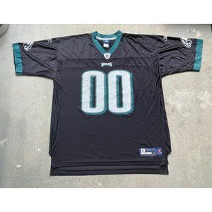 VTG Philadelphia Eagles NFL On Field Jersey Reebok Green Black XL Men’s Team 00